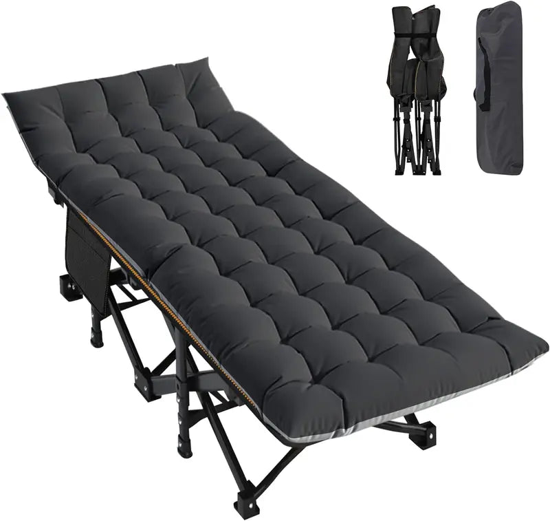 ✨ Foldable Camping Bed with Mattress ✨