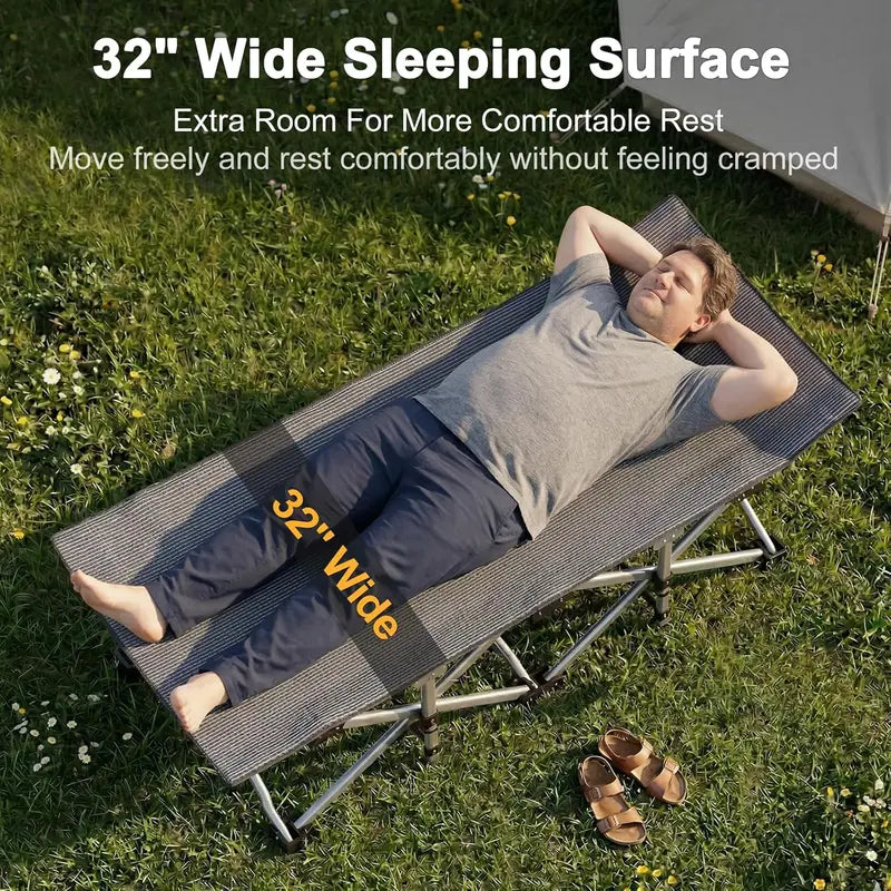 ✨ Foldable Camping Bed with Mattress ✨