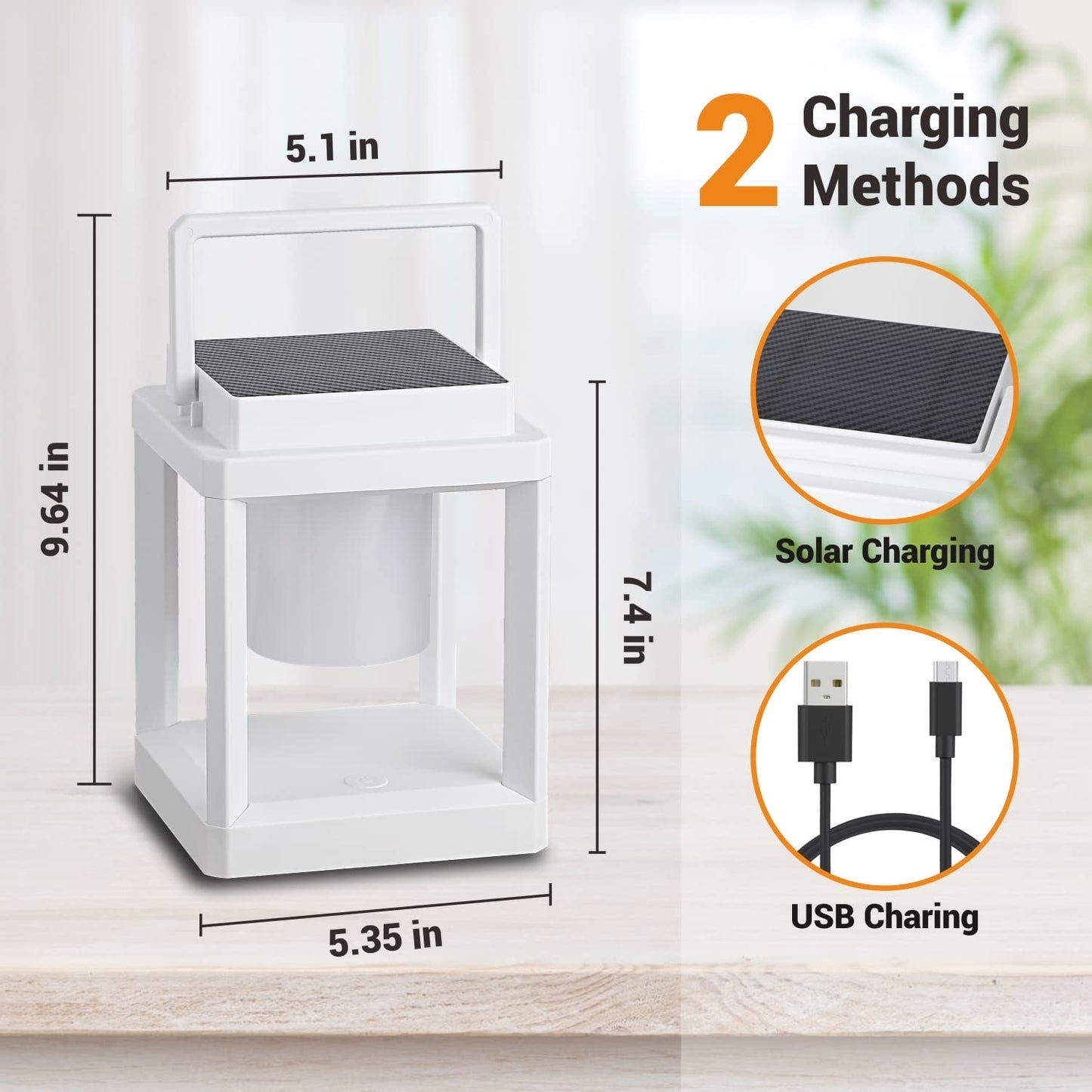 Outdoor Table Lamp, Brightness LED Nightstand Lantern, Portable Rechargeable Solar Lamp Waterproof, Touch Control Outdoor Lamps Cordless Lights Decorative for Patio/Walking/Reading/Camping