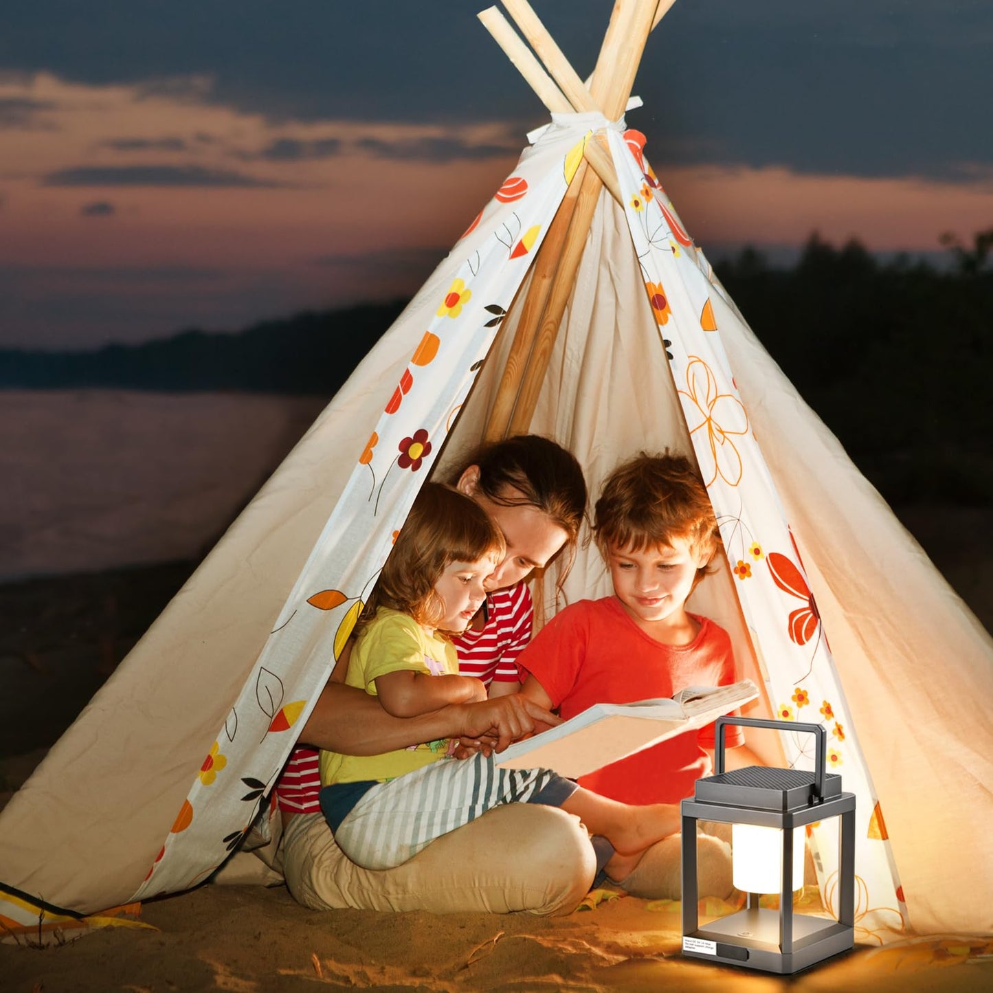 Outdoor Table Lamp, Brightness LED Nightstand Lantern, Portable Rechargeable Solar Lamp Waterproof, Touch Control Outdoor Lamps Cordless Lights Decorative for Patio/Walking/Reading/Camping