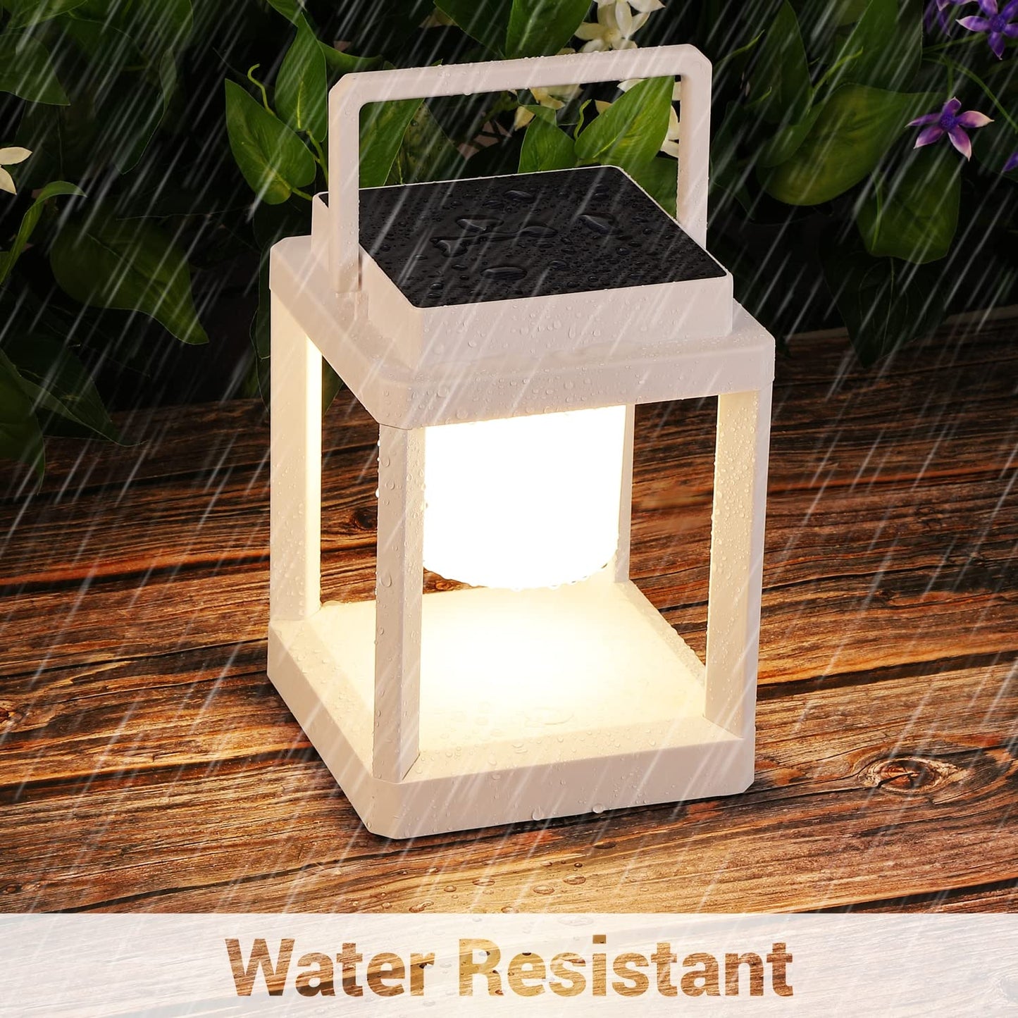 Outdoor Table Lamp, Brightness LED Nightstand Lantern, Portable Rechargeable Solar Lamp Waterproof, Touch Control Outdoor Lamps Cordless Lights Decorative for Patio/Walking/Reading/Camping